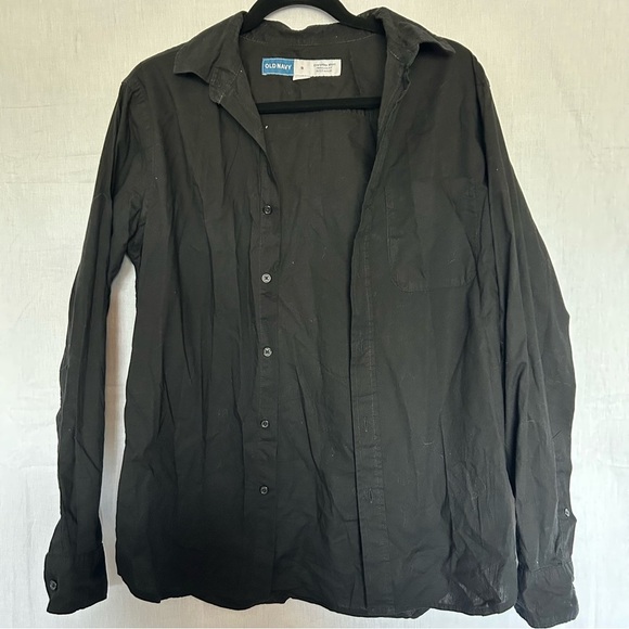 💙3 for $30💙 OLD NAVY Everyday Shirt Built in Flex Black Jack Button down - Picture 1 of 5